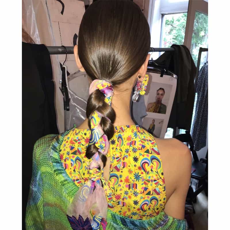 New York Fashion Week Hair Model Trend Braided Ponytails