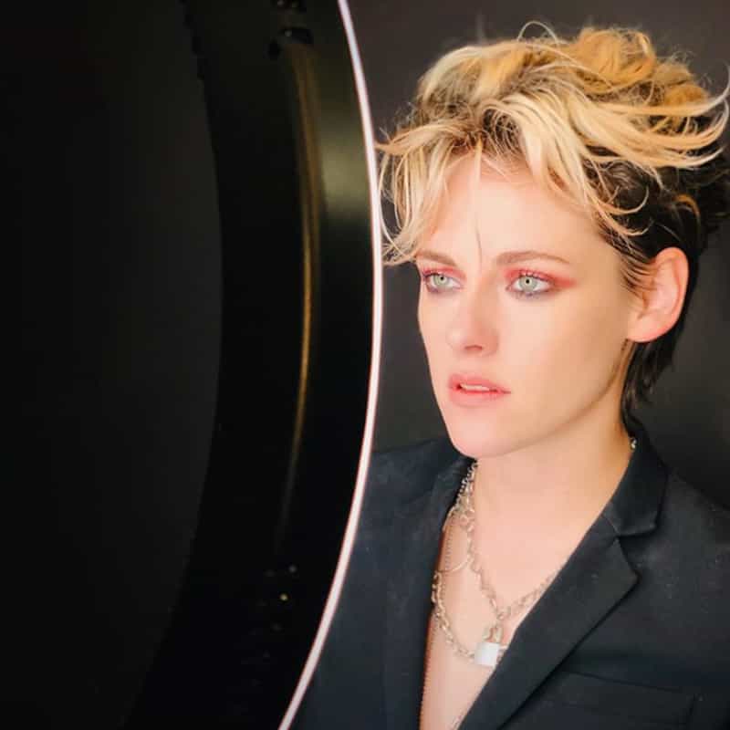 Kristen Stewart Blonde Rooty Short Hair 80s Mullet Haircut Adir Abergel @hairbyadir