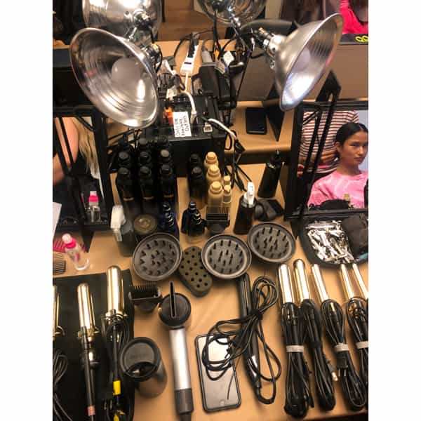 dyson supersonic professional hair dryer backstage at nyfw
