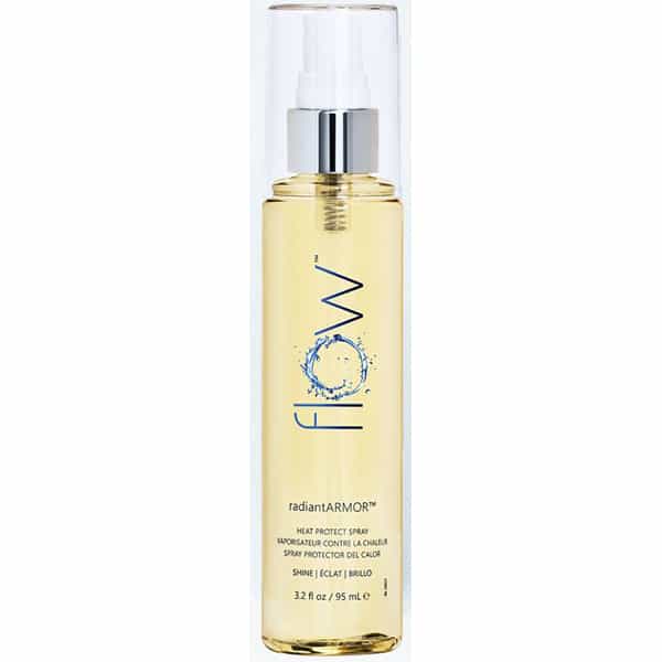 flow radiantARMOR Heat Protectant Spray Protection Shine Radiance Lightweight Body Damage Prevention