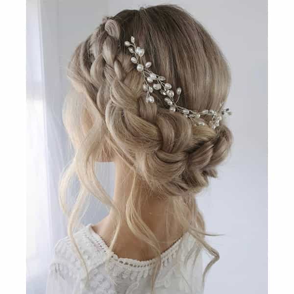 semi halo braid how to tutorial @cathughesxo moroccanoil styling bridal hair trends