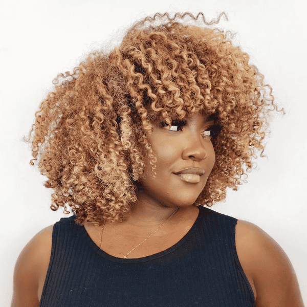 matrix balayage curly hair