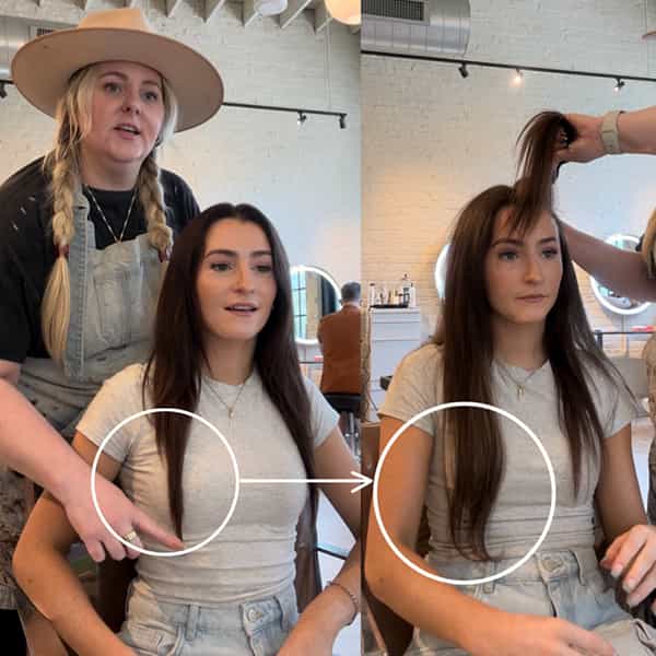 Natalie Ruzgis hotheads hair extensions consultation transformation
