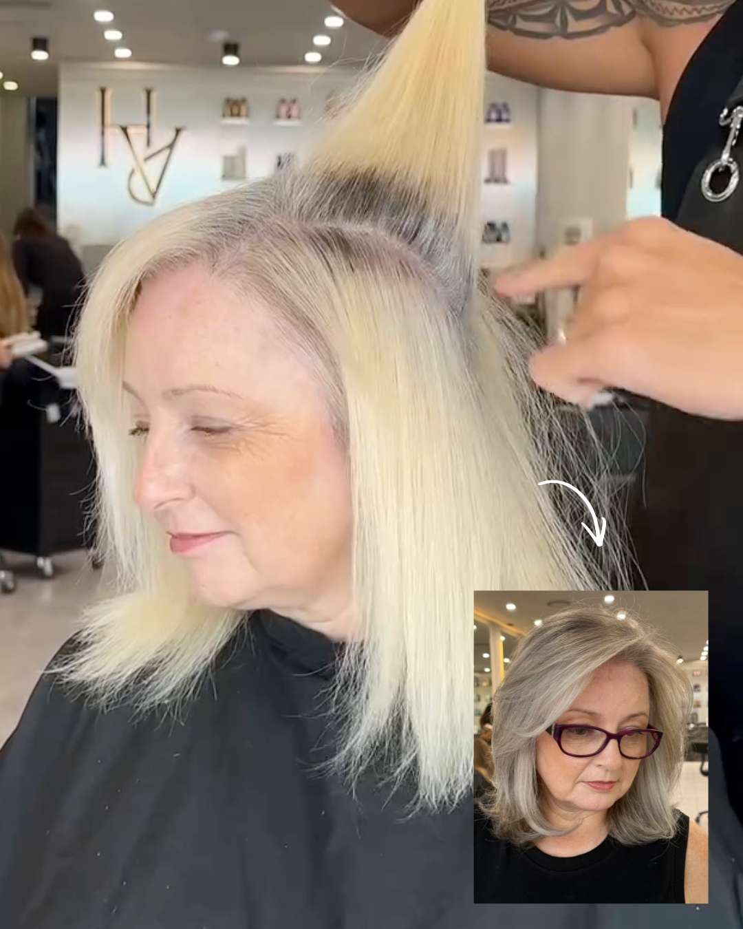 feat before and after Photo Credit Instagram via @kainevakaihair