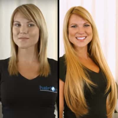 I-Tip Extensions Before and After- Hairlocs