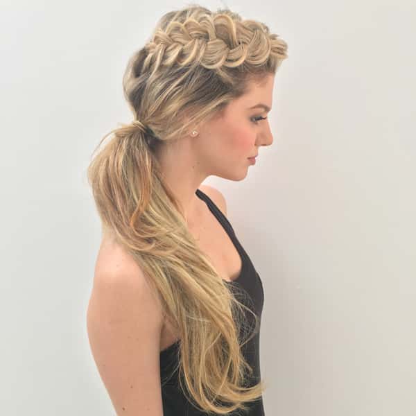 Watch + Create This Cool Elevated 3-Strand Braid + Low Ponytail