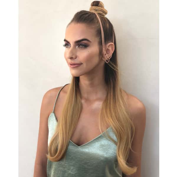 Styling Half Upstyle Sleek Bun Waves How To Richard Mannah Joico