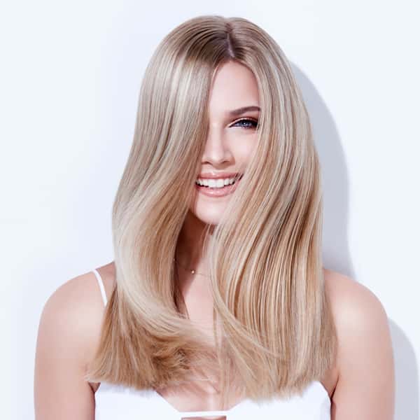 natural blonde with a shadow root low maintenance cream and sugar blonde joico step by step