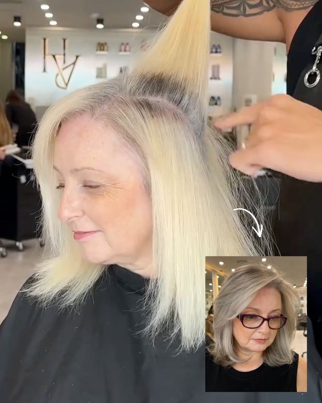 feat before and after Photo Credit Instagram via @kainevakaihair