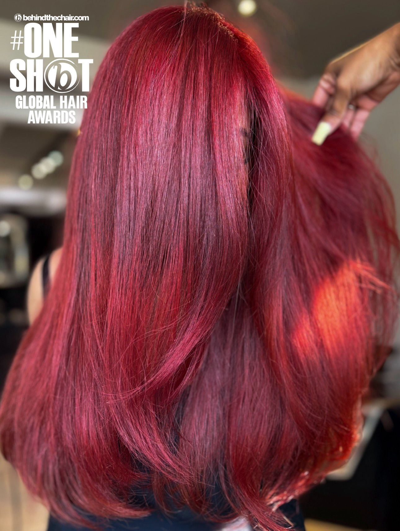 Briesha Hidalgo-Diaz — Reds ONESHOT Hair Awards entry