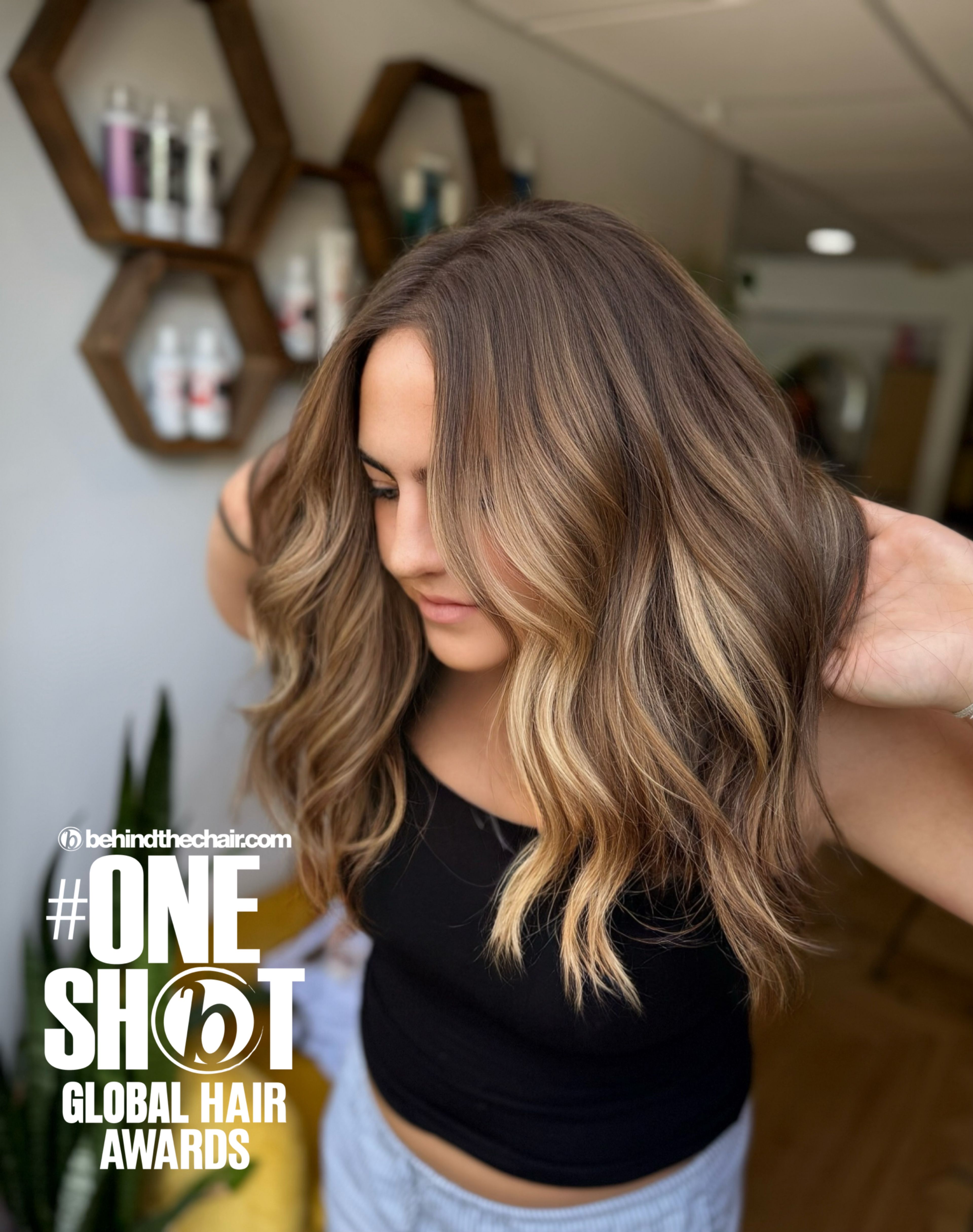 Stephanie Tassinari — Warm Balayage ONESHOT Hair Awards entry