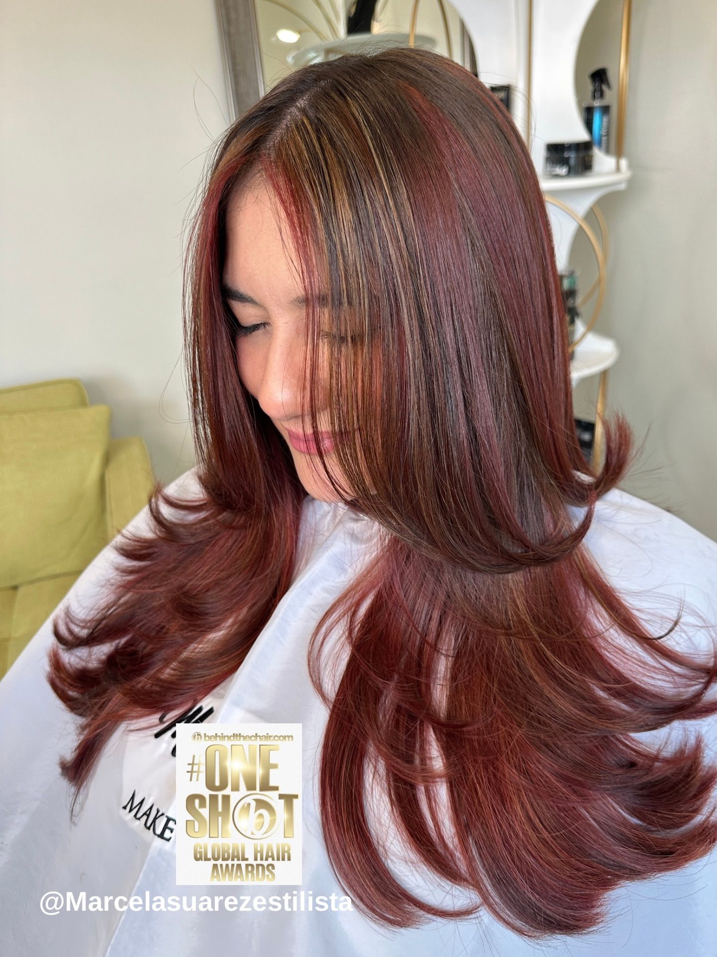 Marcela Suarez — Reds ONESHOT Hair Awards entry