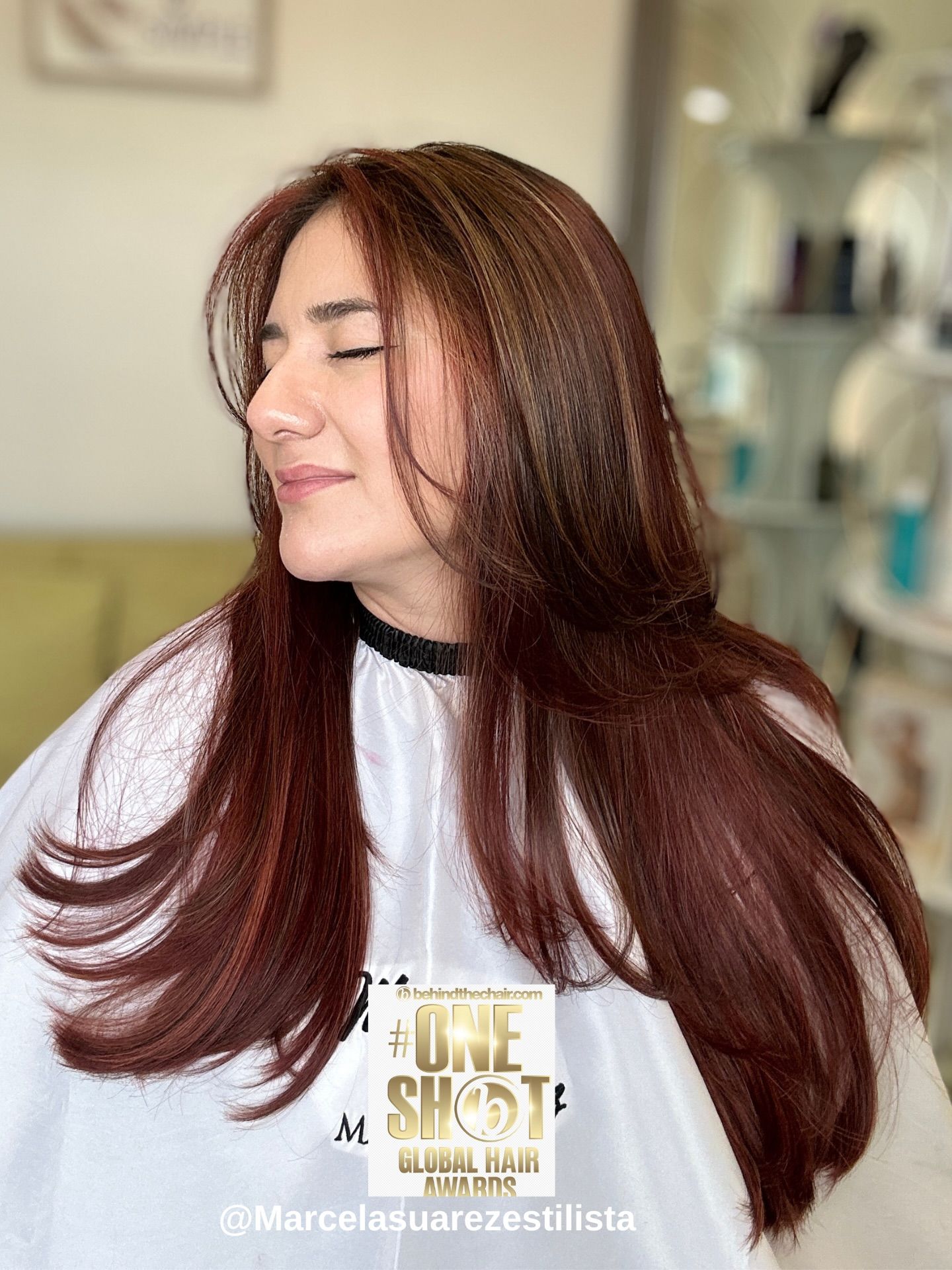 Marcela Suarez — Reds ONESHOT Hair Awards entry
