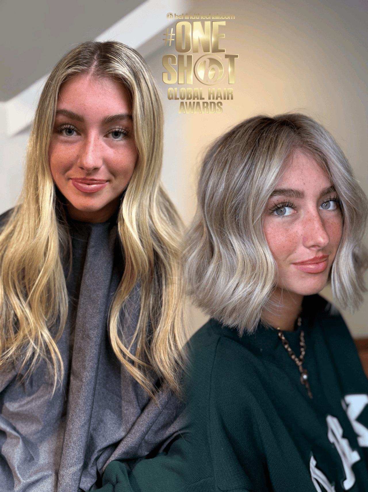 Anjelica Pantopoulos — Cut Transformation ONESHOT Hair Awards entry