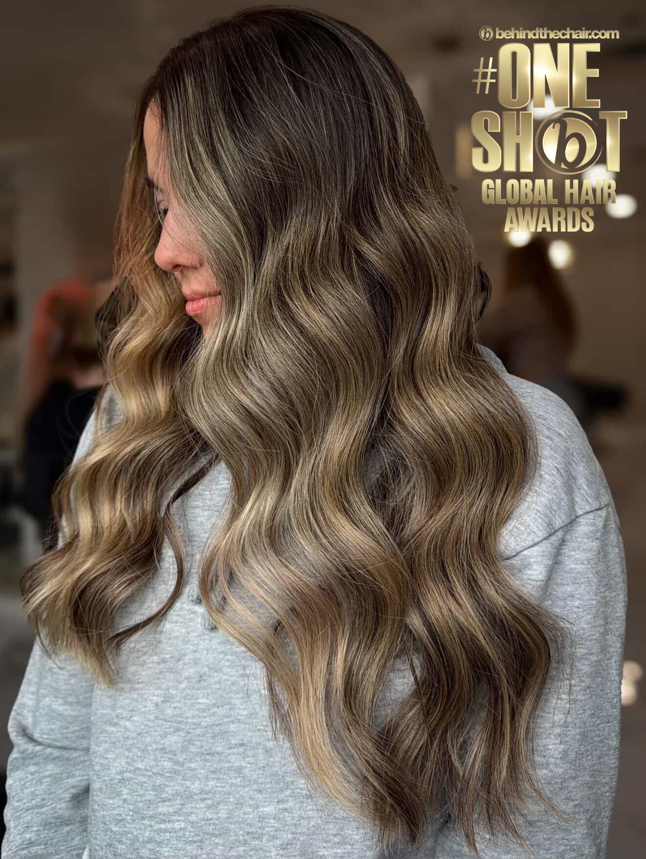 Kayla DeRevere — Warm Balayage ONESHOT Hair Awards entry