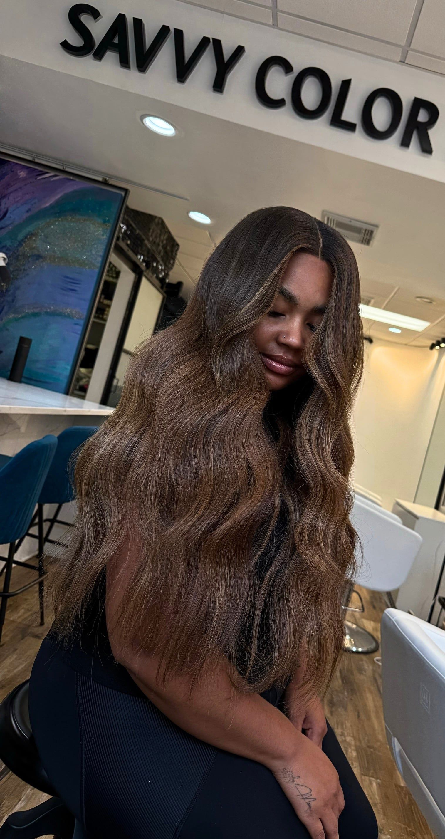Deja Hosley — Warm Balayage ONESHOT Hair Awards entry