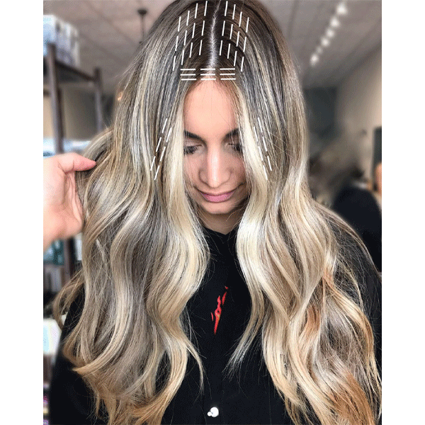 balayage, blonde, long hair