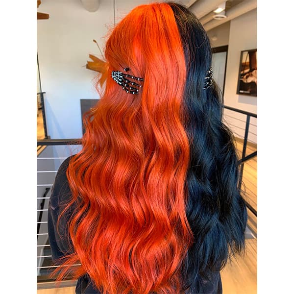 halloween-split-dye-orange-and-black-pravana