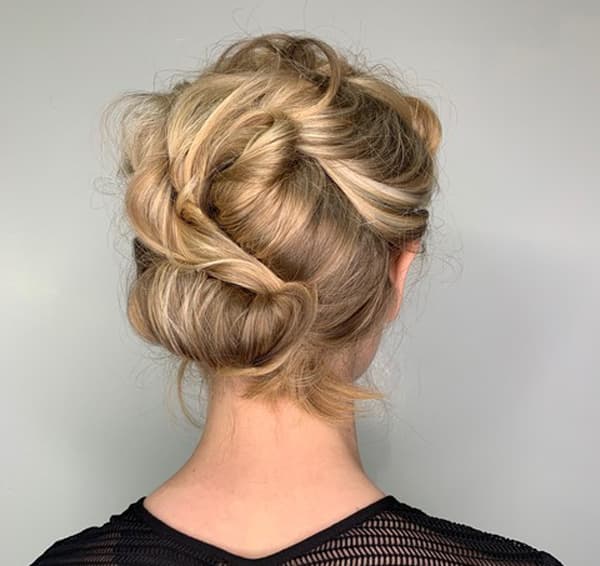 TIGI Facebook Live Holiday Updo Finished Look.
