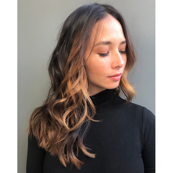 Olaplex Chad Kenyon @chadkenyon Facebook Live Caramel Highlights Chocolate Brunette Base Brown Hair Haircolor How To Healthy Subtle Dimension Dimensional After