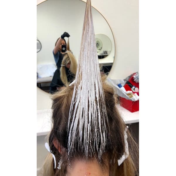 Mallery Share @hellobalayage Tips For Painting The Hairline Near The Nape Sun Kissed Dimension Dimensional Pops Brightness Balayage Topknots Buns Ponytails Hand Paint Painting In Process