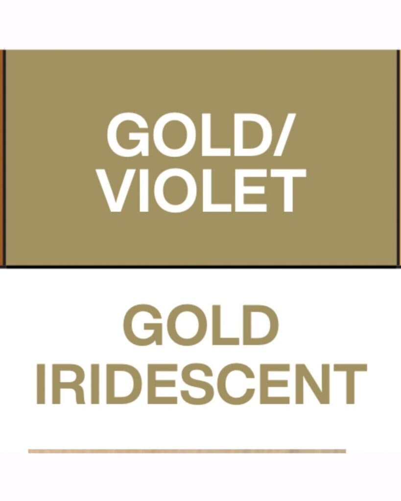 Redken Shades EQ Gold Iridescent (GI) color family combining gold and violet reflects for balanced blonde results.